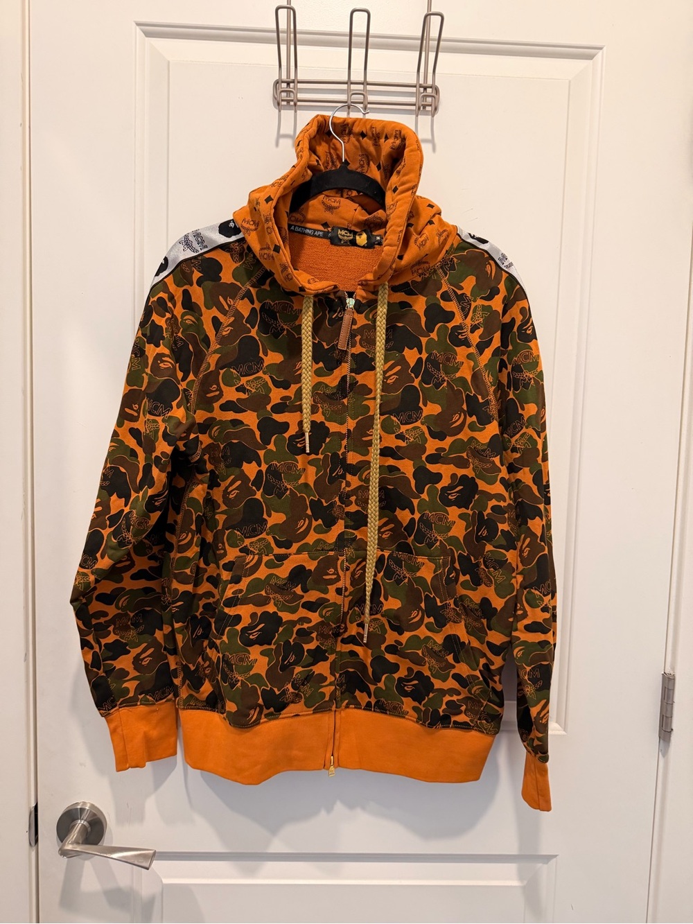 BAPE x MCM Camouflage
Full Zip Hoodie Orange Size M